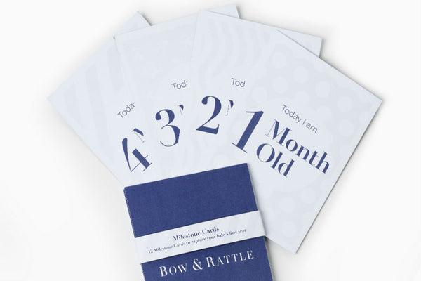 Free Bow & Rattle Milestone Cards with every Baby Changing Bag!