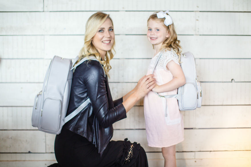 Our new Mommy and Me Mini Jenny backpack is out.... and Anna Saccone Joly and Emilia love it!